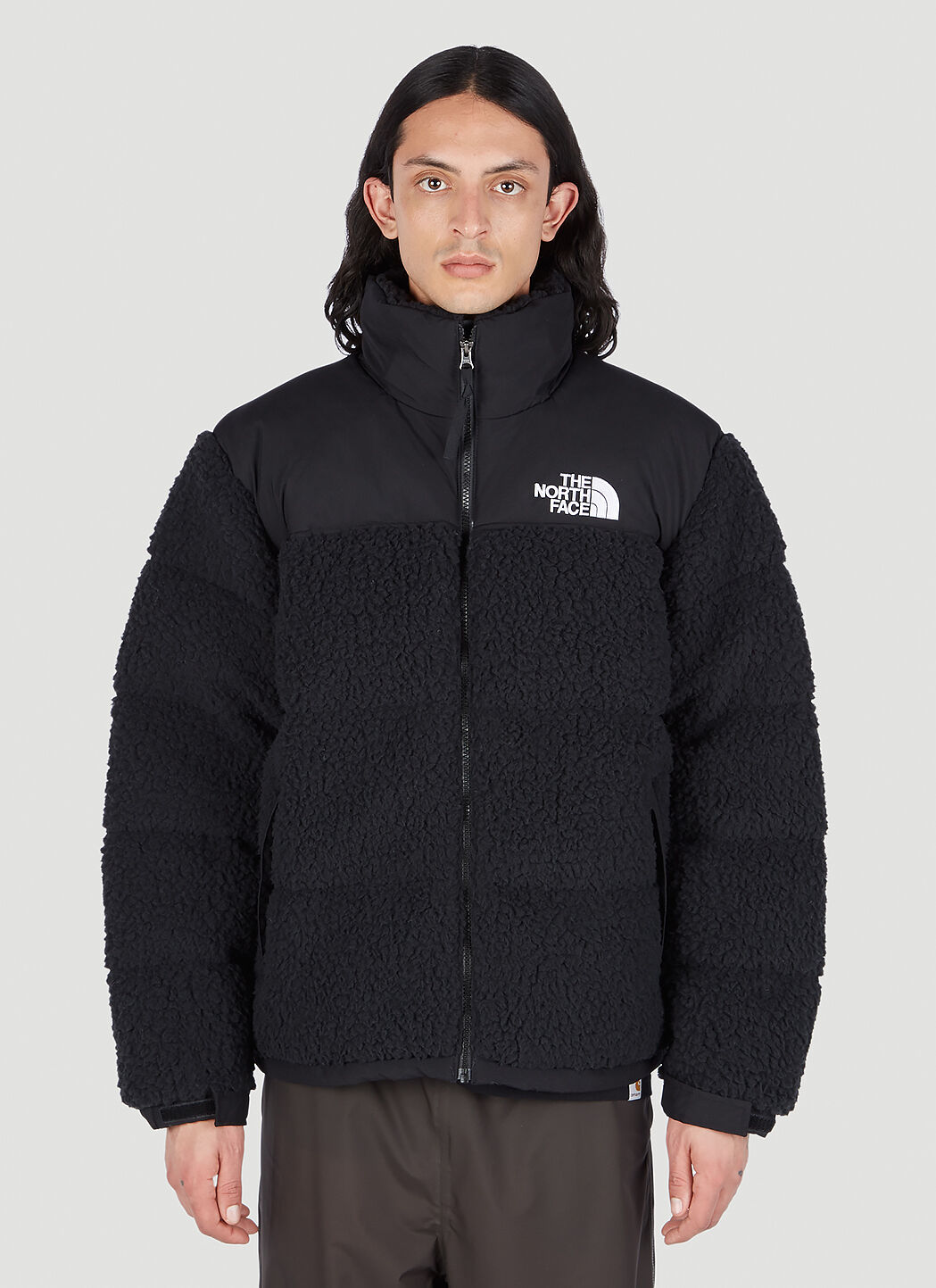 The North Face High Pile Nuptse Jacket In Black | ModeSens