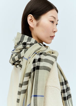 TOTEME Check Wool Scarf Camel tot0255048