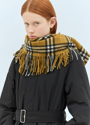 TOTEME Check Cashmere Scarf Camel tot0255048