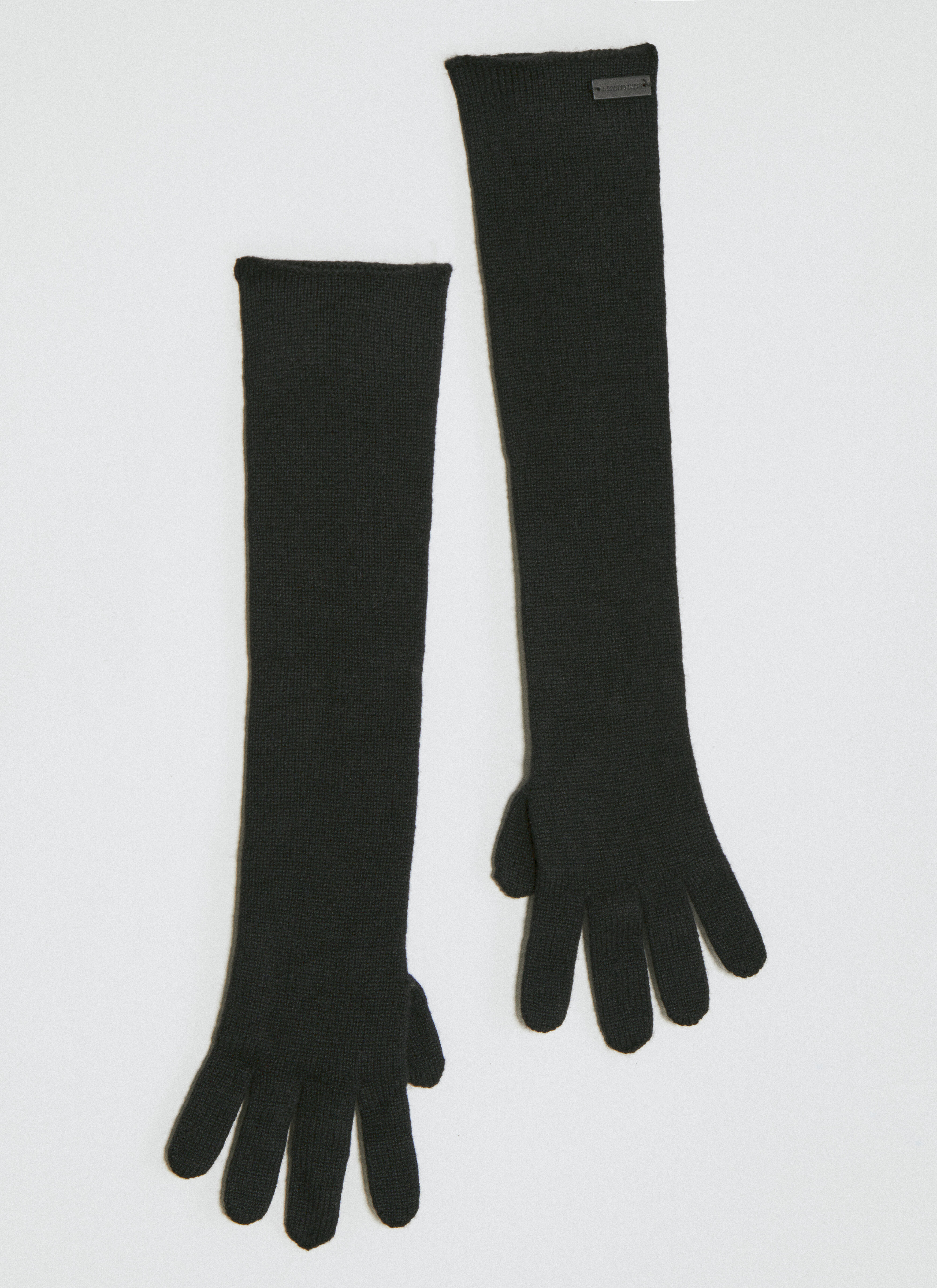 Moncler Long Cashmere Knit Gloves Black mon0257036