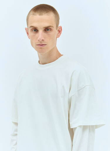 Jil Sander Layered T-Shirt Cream jil0157006