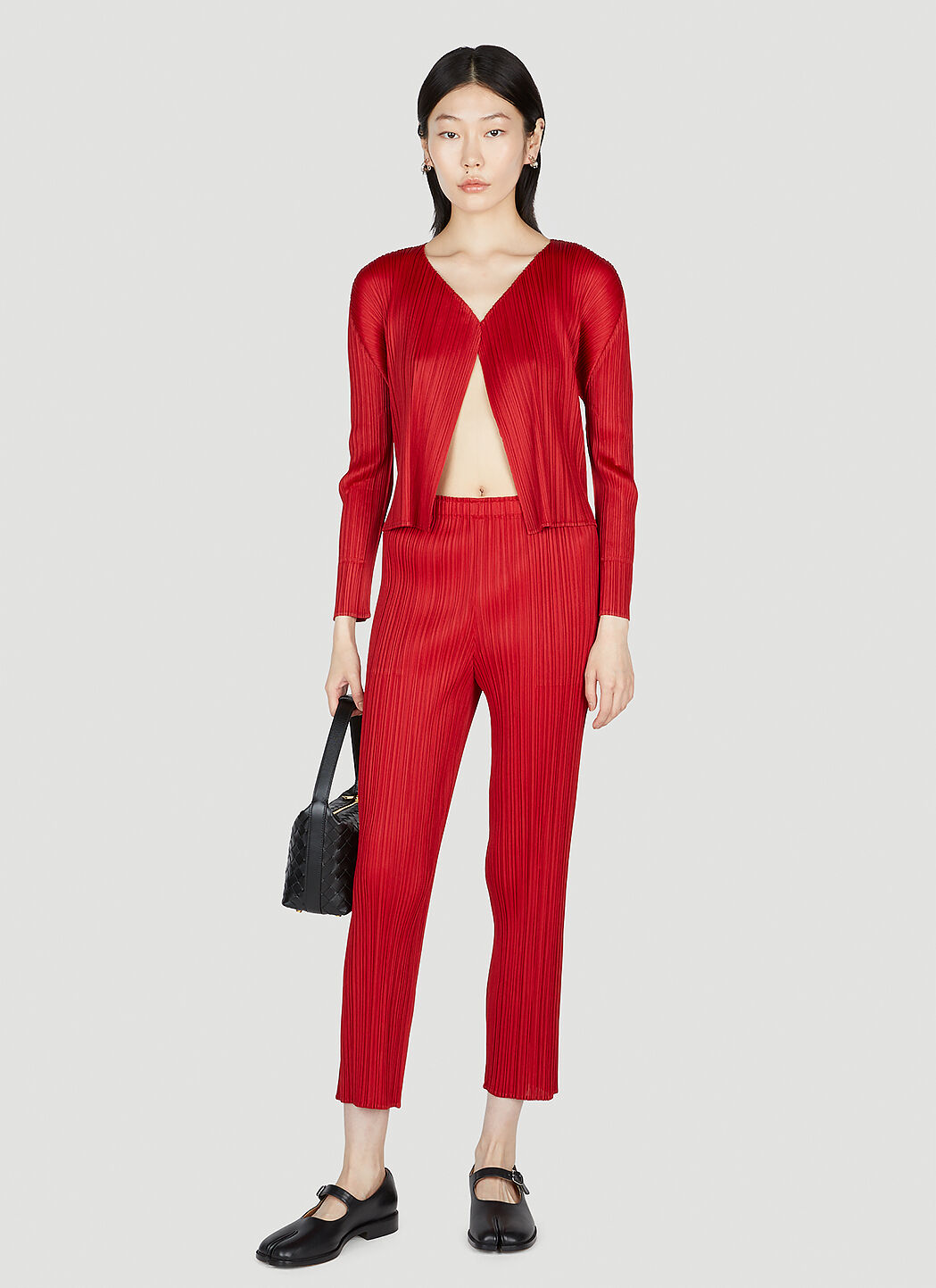 Pleats Please Issey Miyake Women's Pleated Open Top in Red | LN-CC®