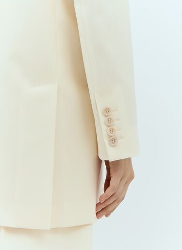 Max Mara 双排扣羊毛西装外套 乳白色 max0257015