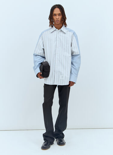 Thom Browne Oversized Striped Shirt Grey thb0156008