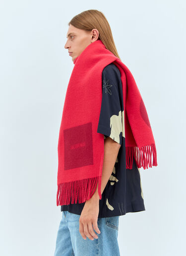 Jacquemus L'Echarpe Rond Carre Scarf Red jac0158018