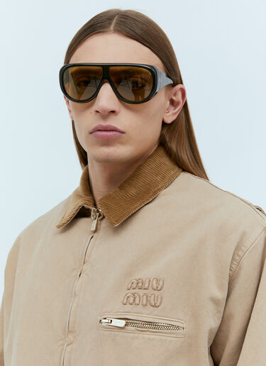 Miu Miu Garment-Dyed Gabardine Blouson Jacket Beige miu0155001