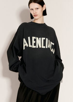 Balenciaga Double Front T-Shirt Black bal0256008