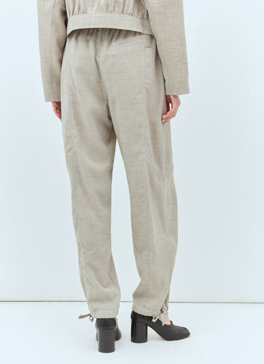 GANNI Melange Suiting Pants Beige gan0257002