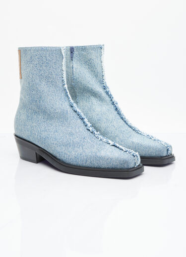 Y/Project Denim Ankle Boots Light Blue ypr0153015