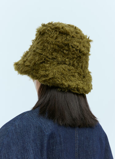 Dries Van Noten Mohair Bucket Hat Green dvn0254037