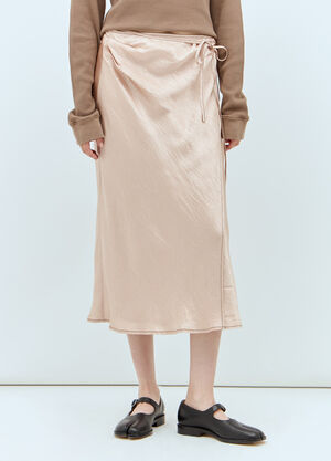 Moncler Satin Wrap Skirt Cream mon0157052