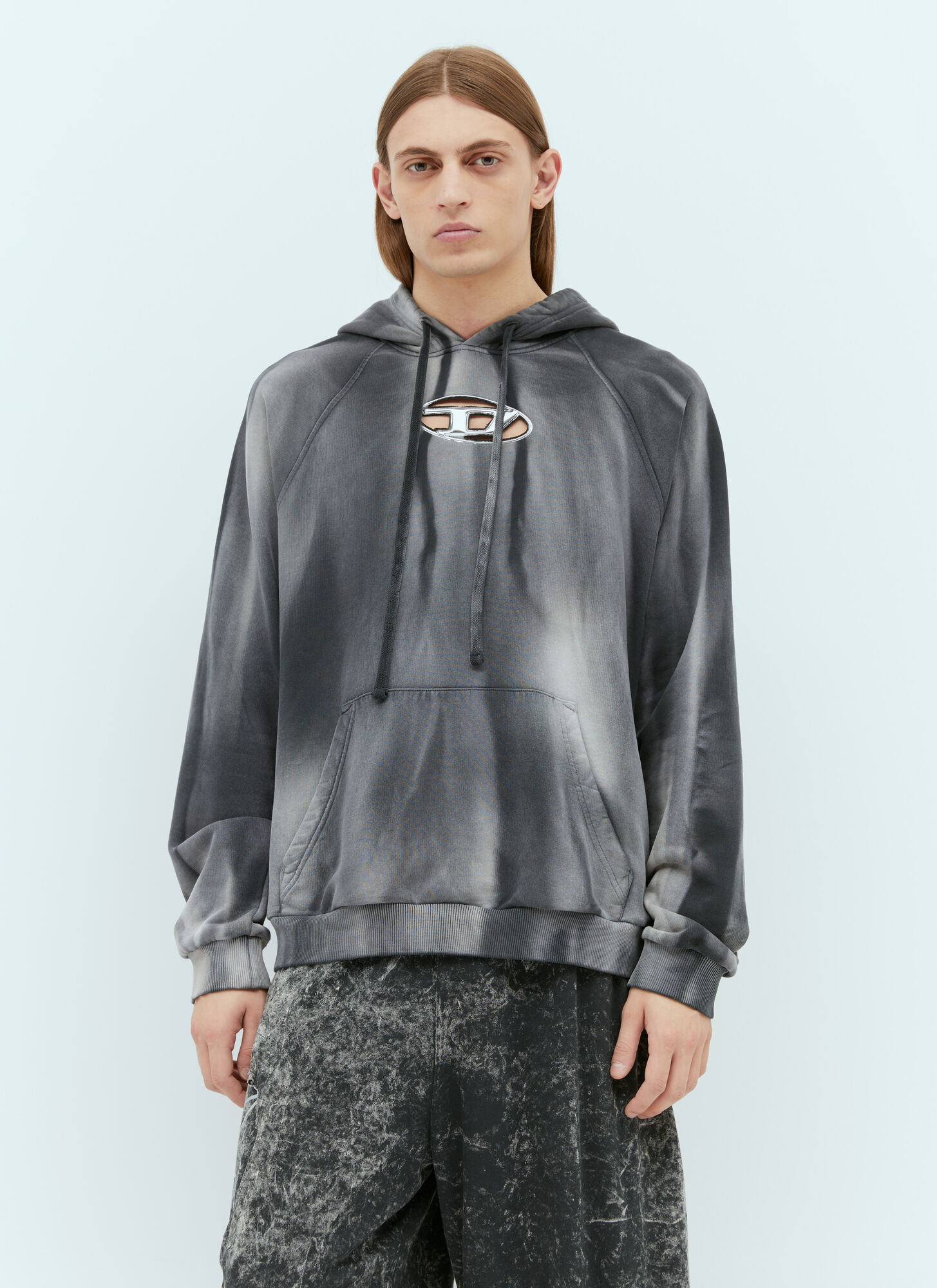 Shop Diesel S-roxt-hood Sweatshirt In Grey