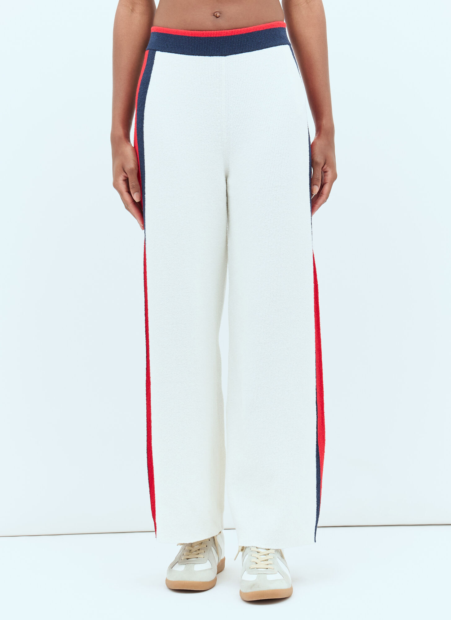 Gucci Web Knit Trousers In White