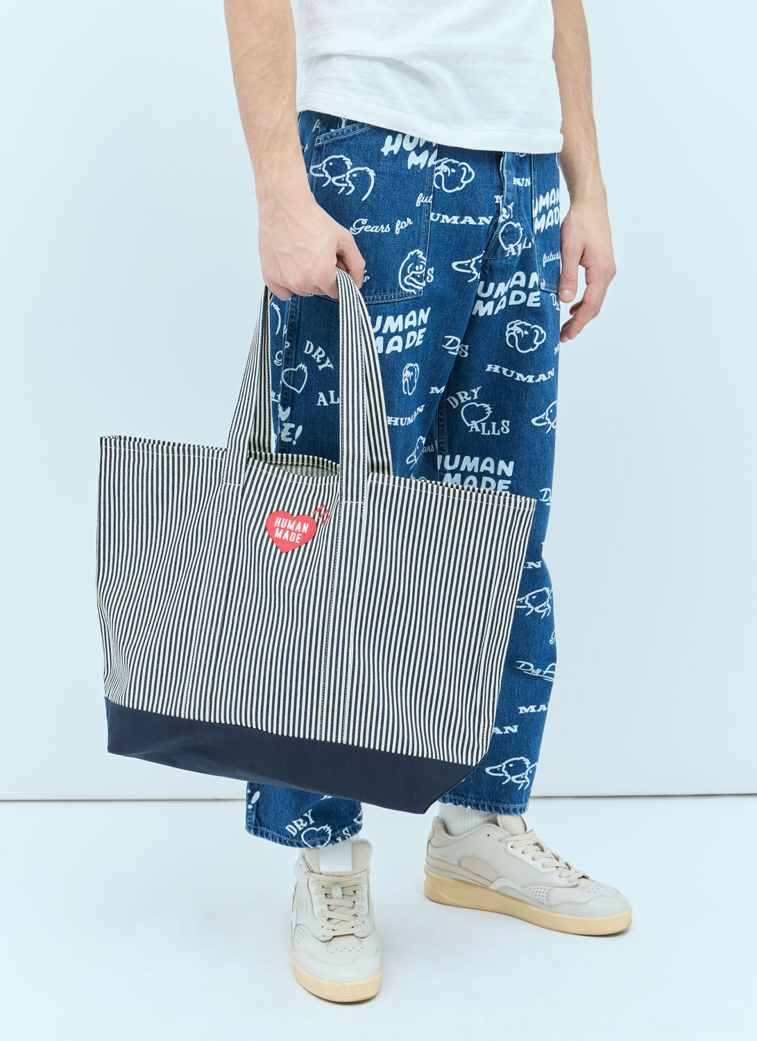 Shop Human Made Hickory Tote Bag In Blue