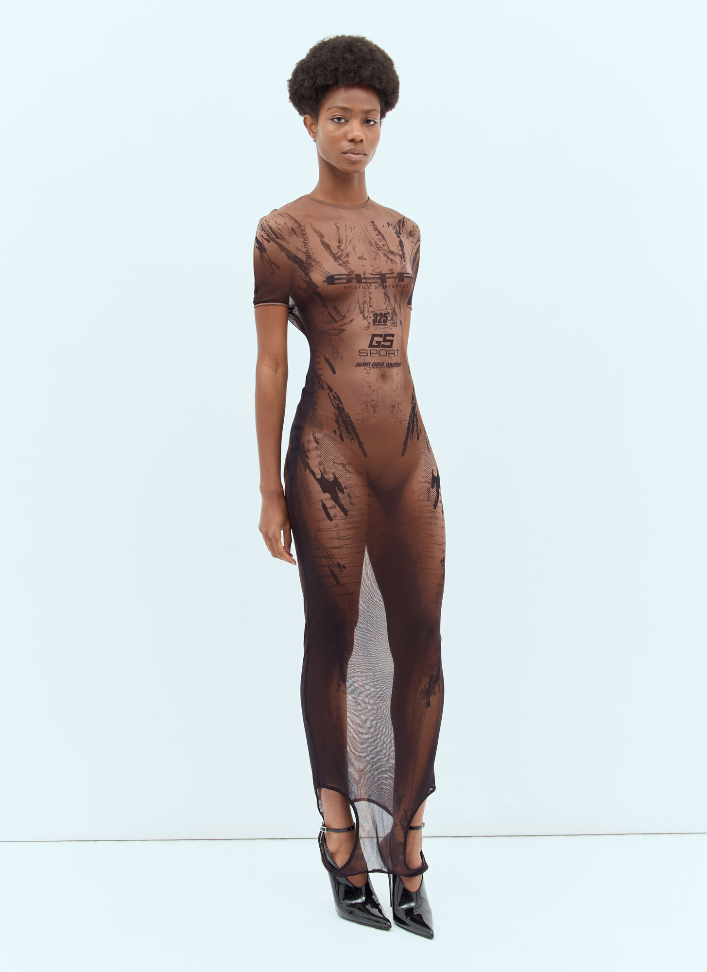 Jean Paul Gaultier X Shayne Oliver Gs Sport Maxi Dress In Brown