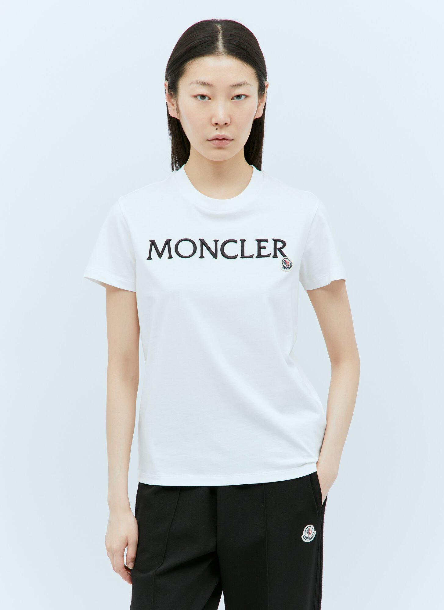Moncler Logo Patch T-shirt In White