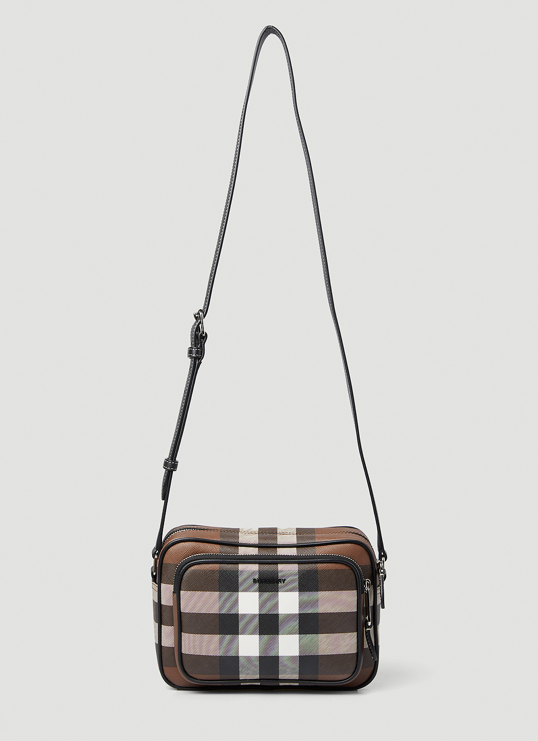 Burberry Vintage Check Cotton Camera Bag Brown in Cotton/Leather