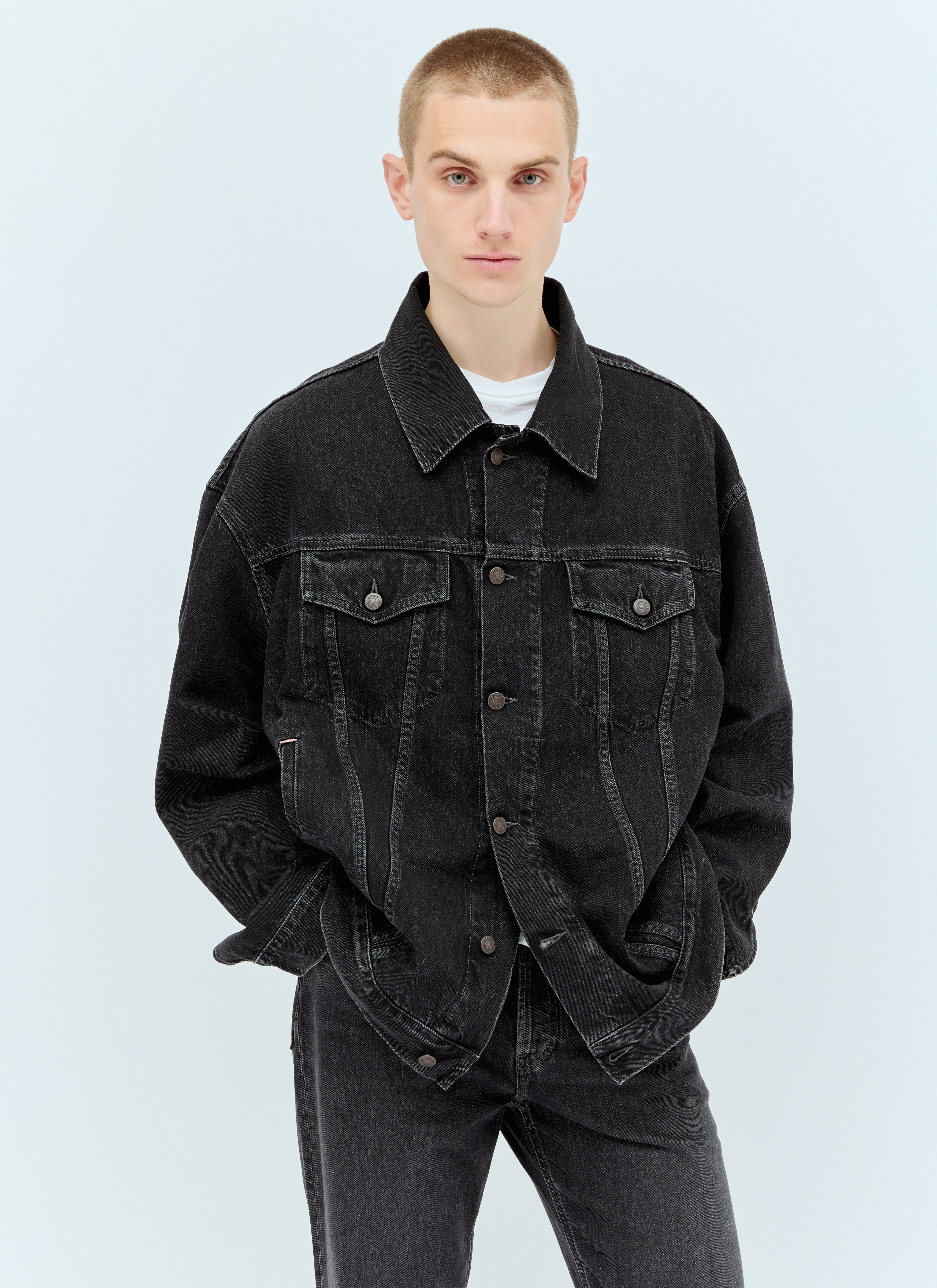 Acne Studios Women's' Oversized Denim Jacket in Black | LN-CC®