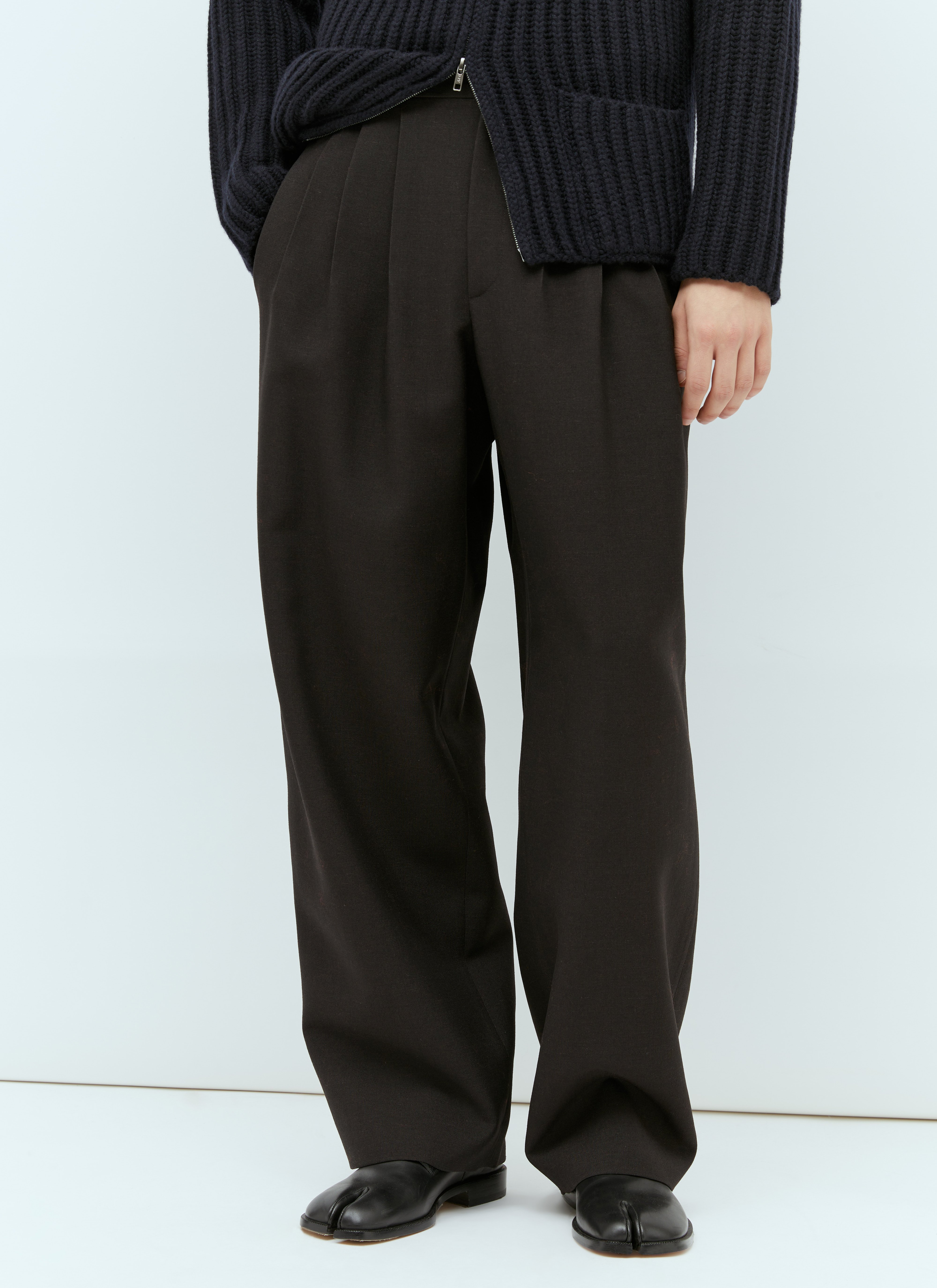 The Row Men s Rufus Wool Pants in Black LN CC