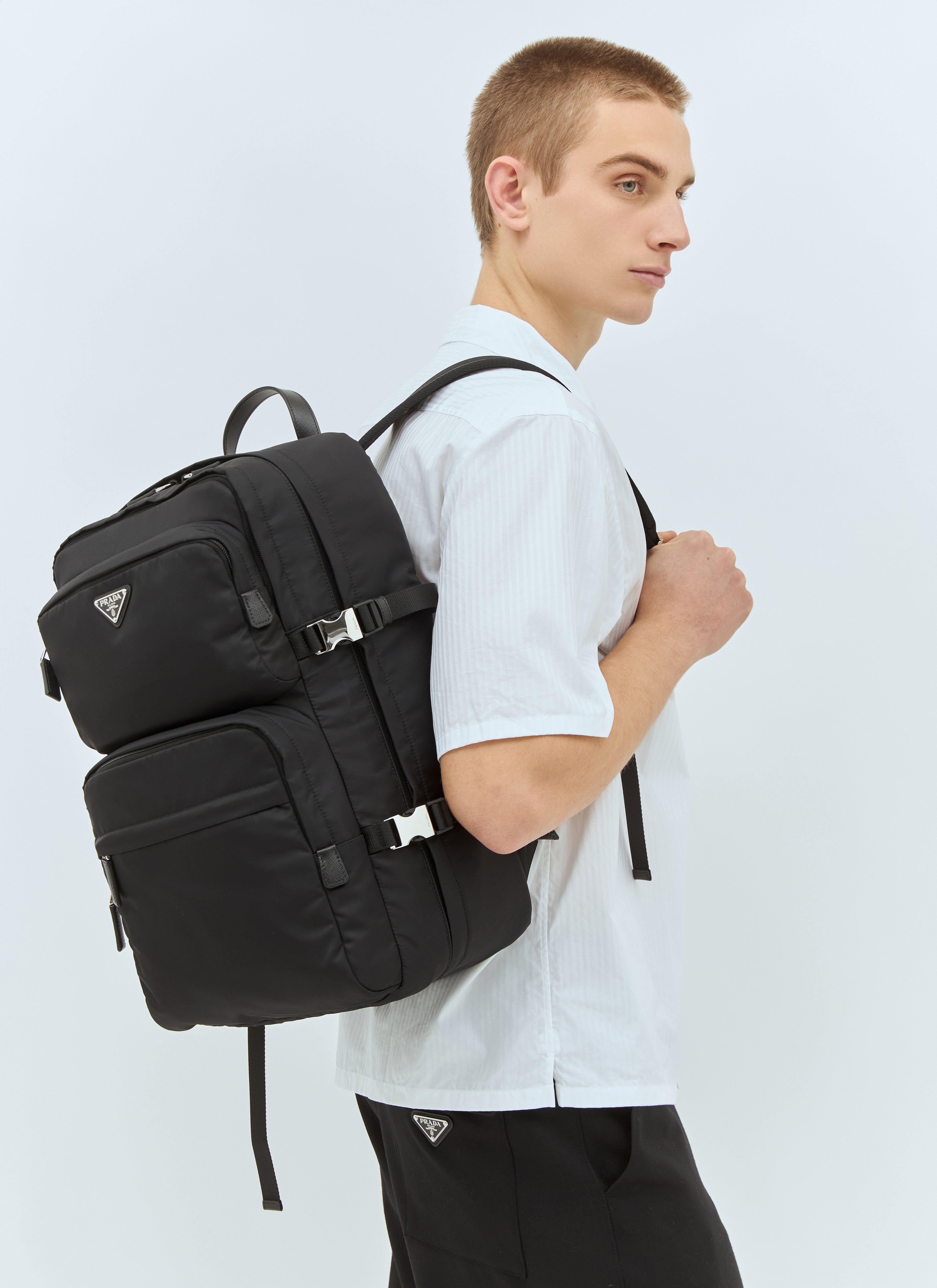 Prada travel backpack deals