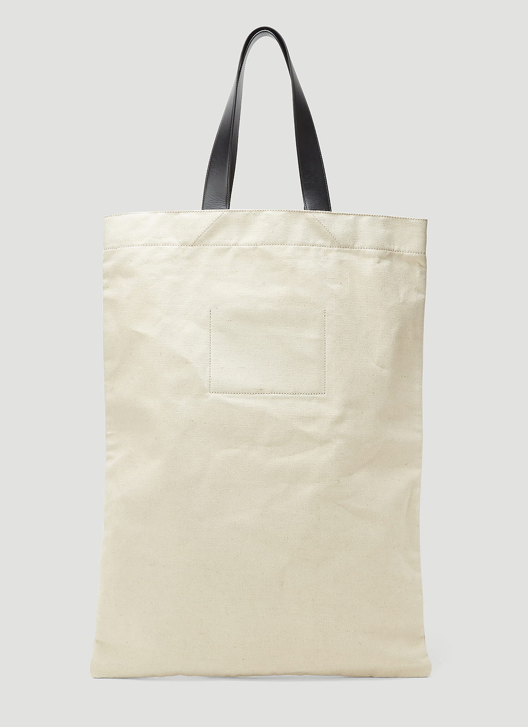 Jil Sander Men's Oversized Flat Canvas Tote Bag in White | LN-CC