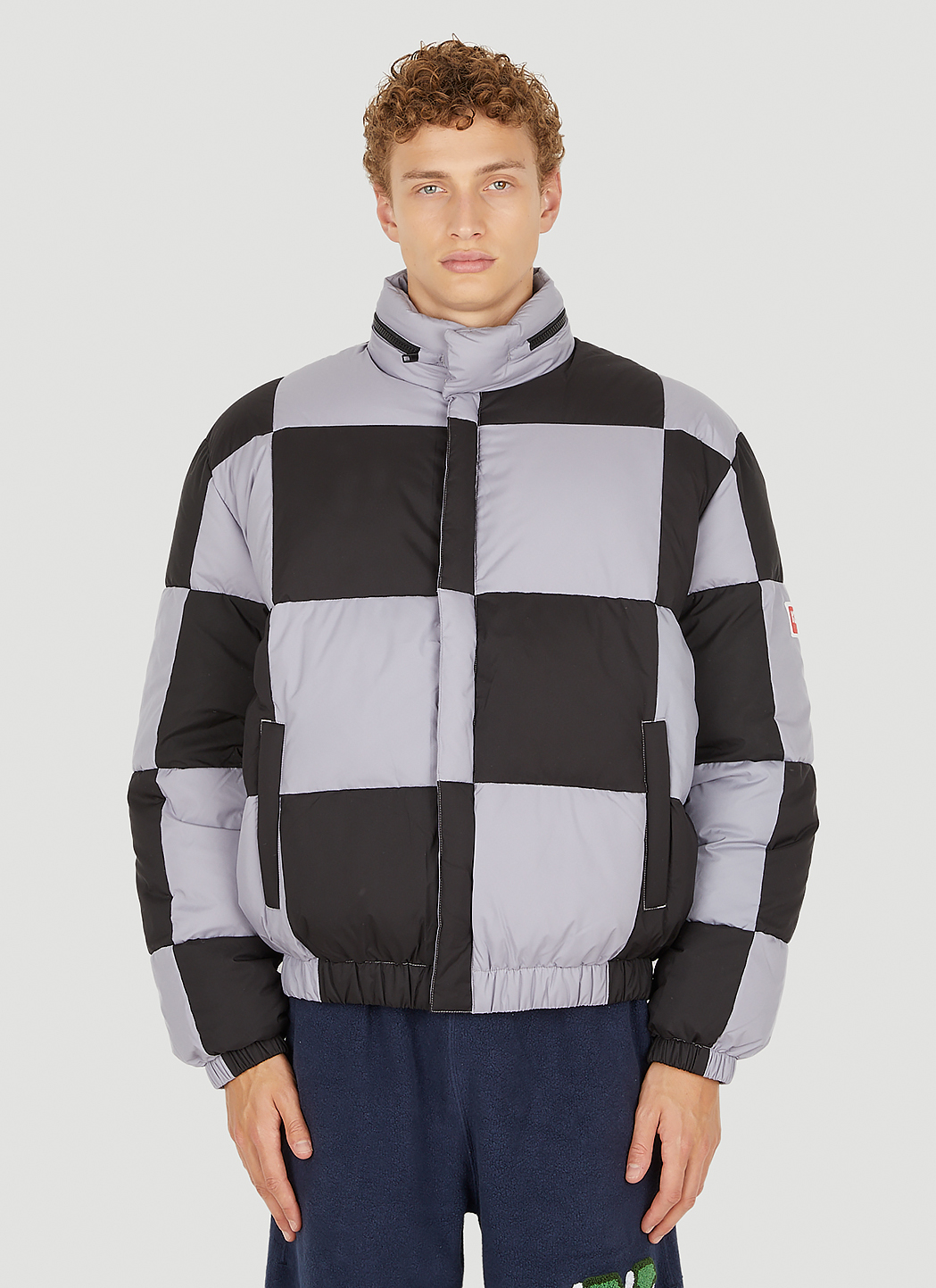 Kenzo Men s Check Puffer Jacket in Grey LN CC