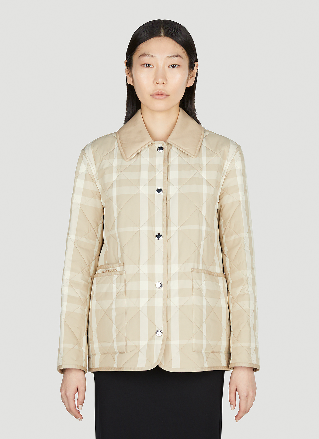 Burberry jacket womens store silver