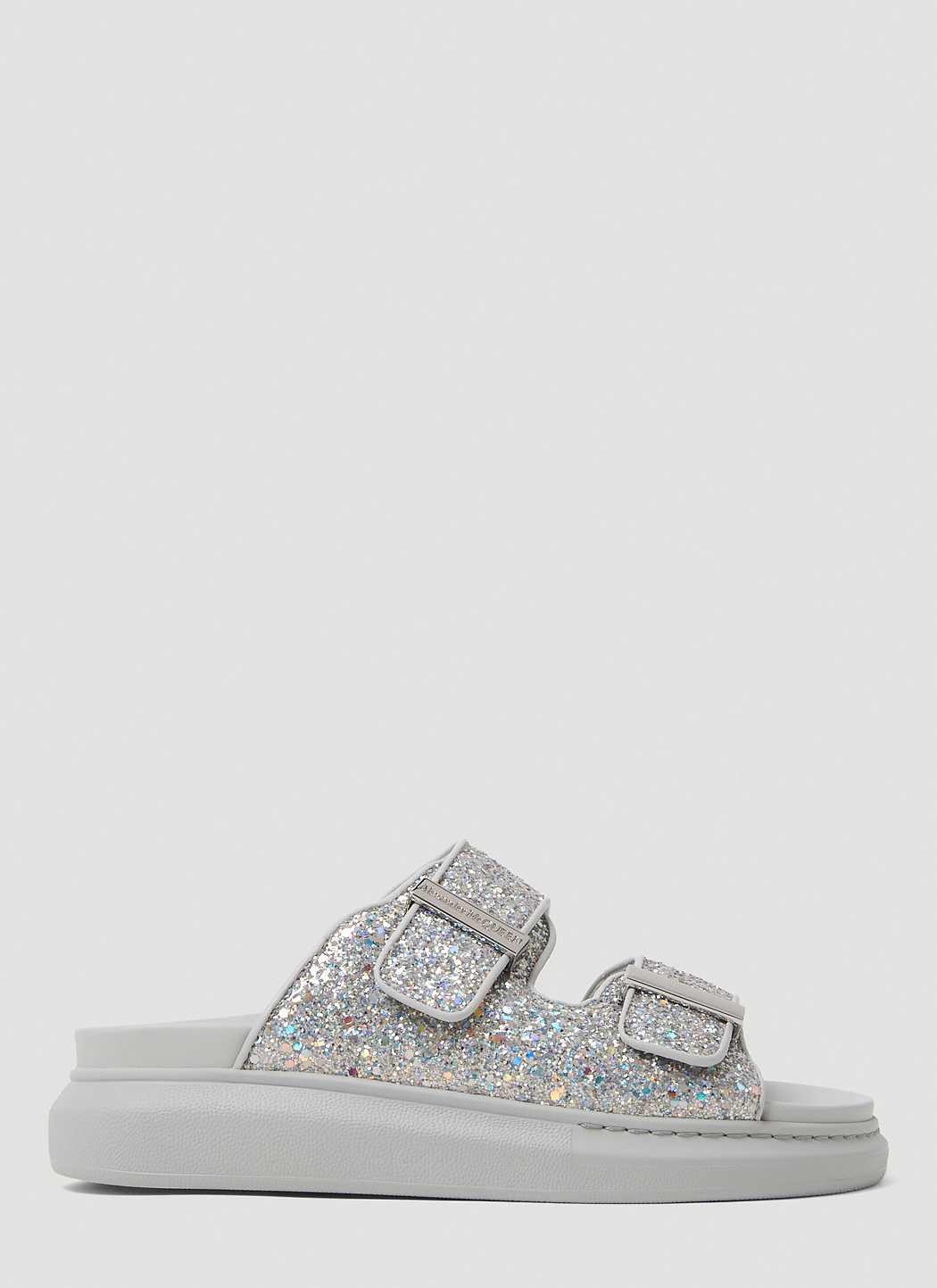 Alexander McQueen Oversized Hybrid Slides in Grey LN CC