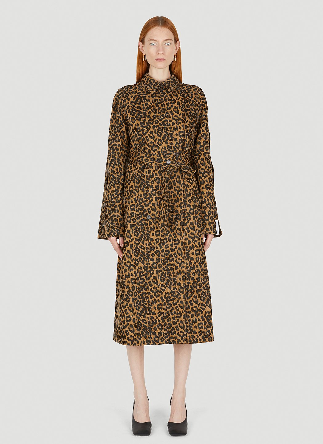 Leopard Print Trench Coat