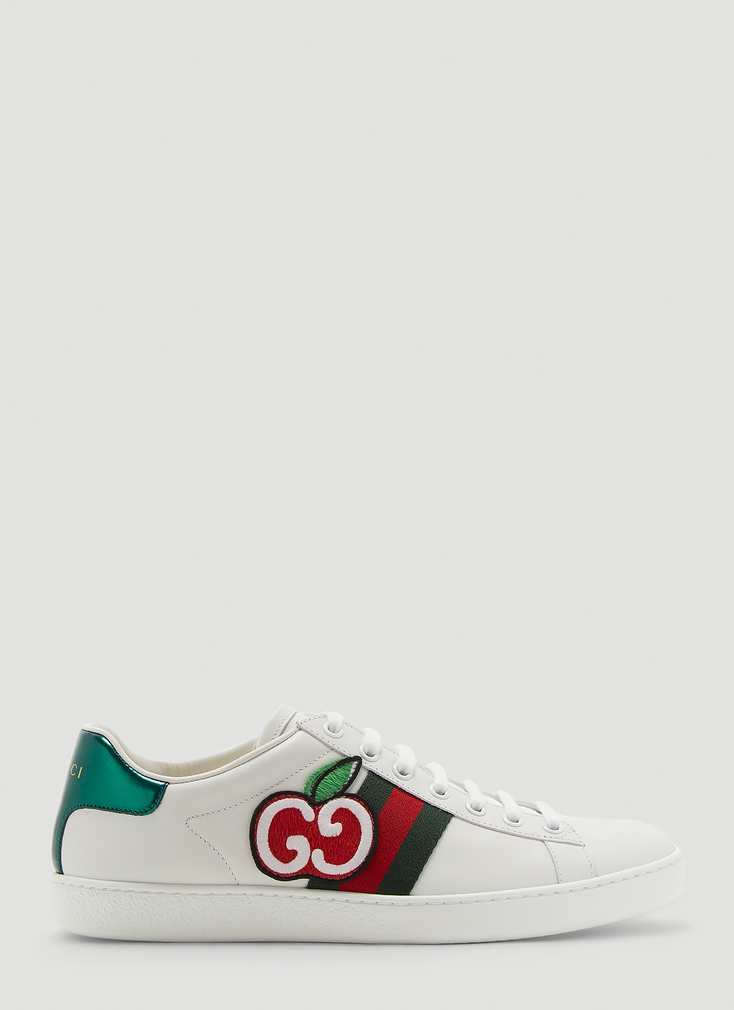 Gucci Ace GG Apple Sneakers in White LN CC