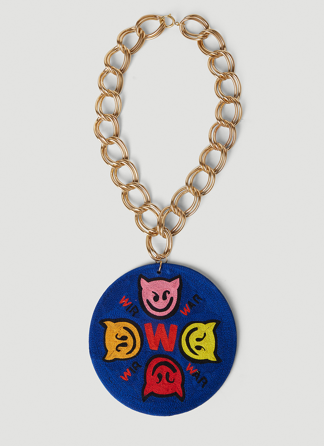Walter Van Beirendonck Embroidered Pendant Chain Necklace - Farfetch