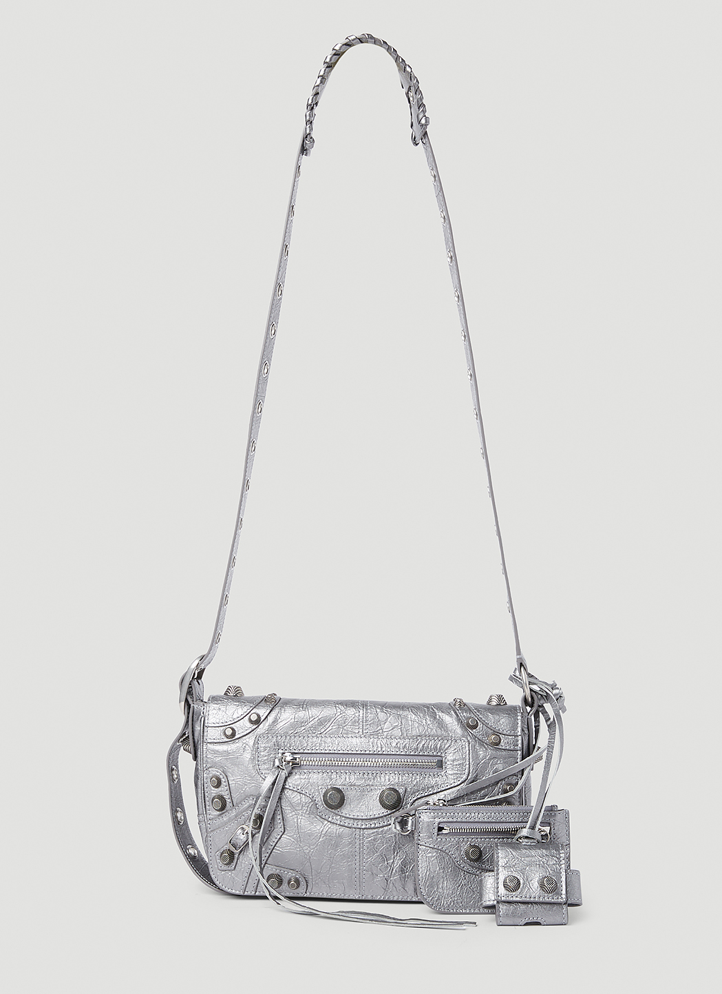 Balenciaga Limited Edition Micro Silver City Crossbody Bag  I MISS YOU  VINTAGE