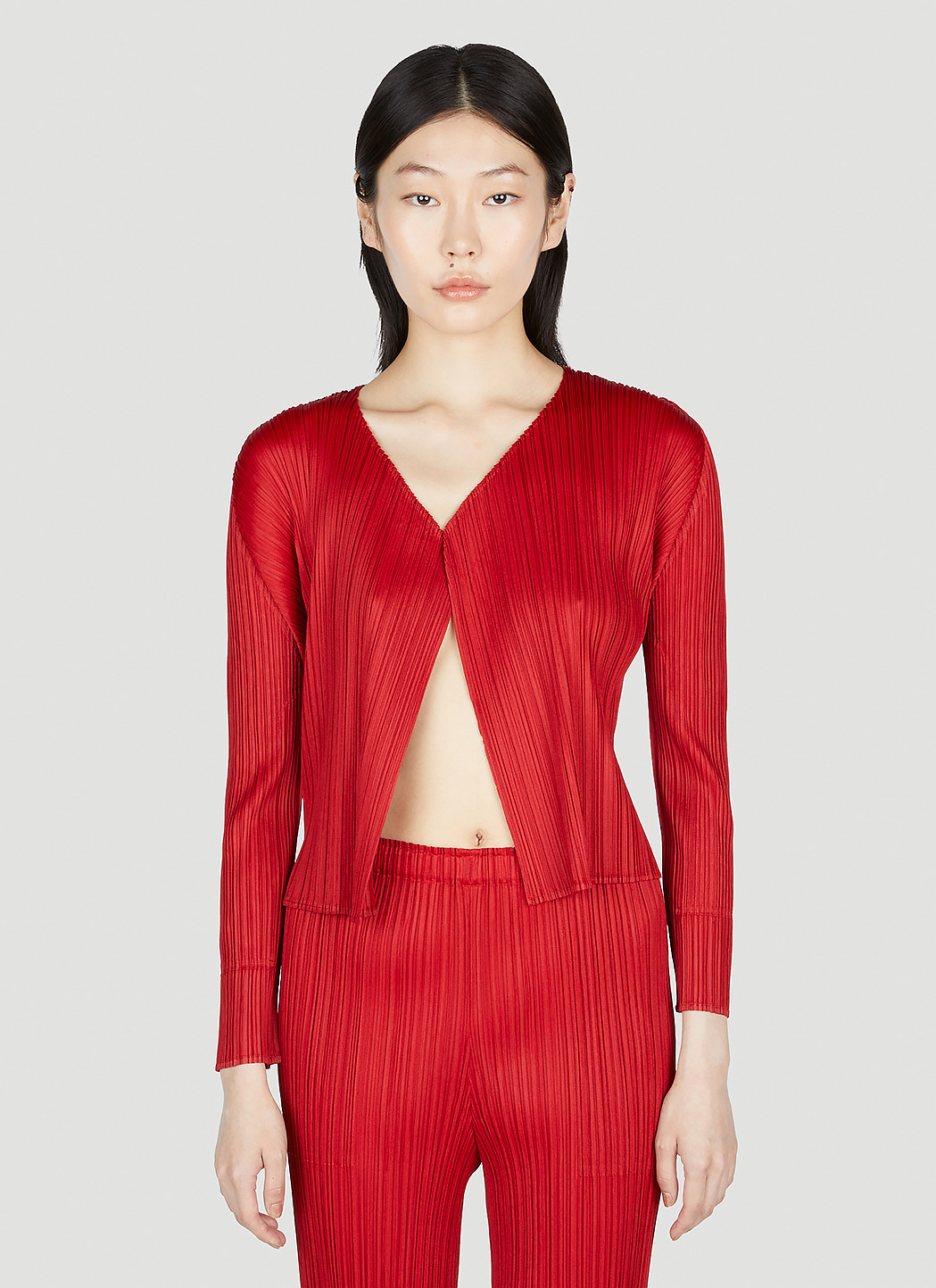 Pleats Please Issey Miyake Pleated Open Top in Red | LN-CC®