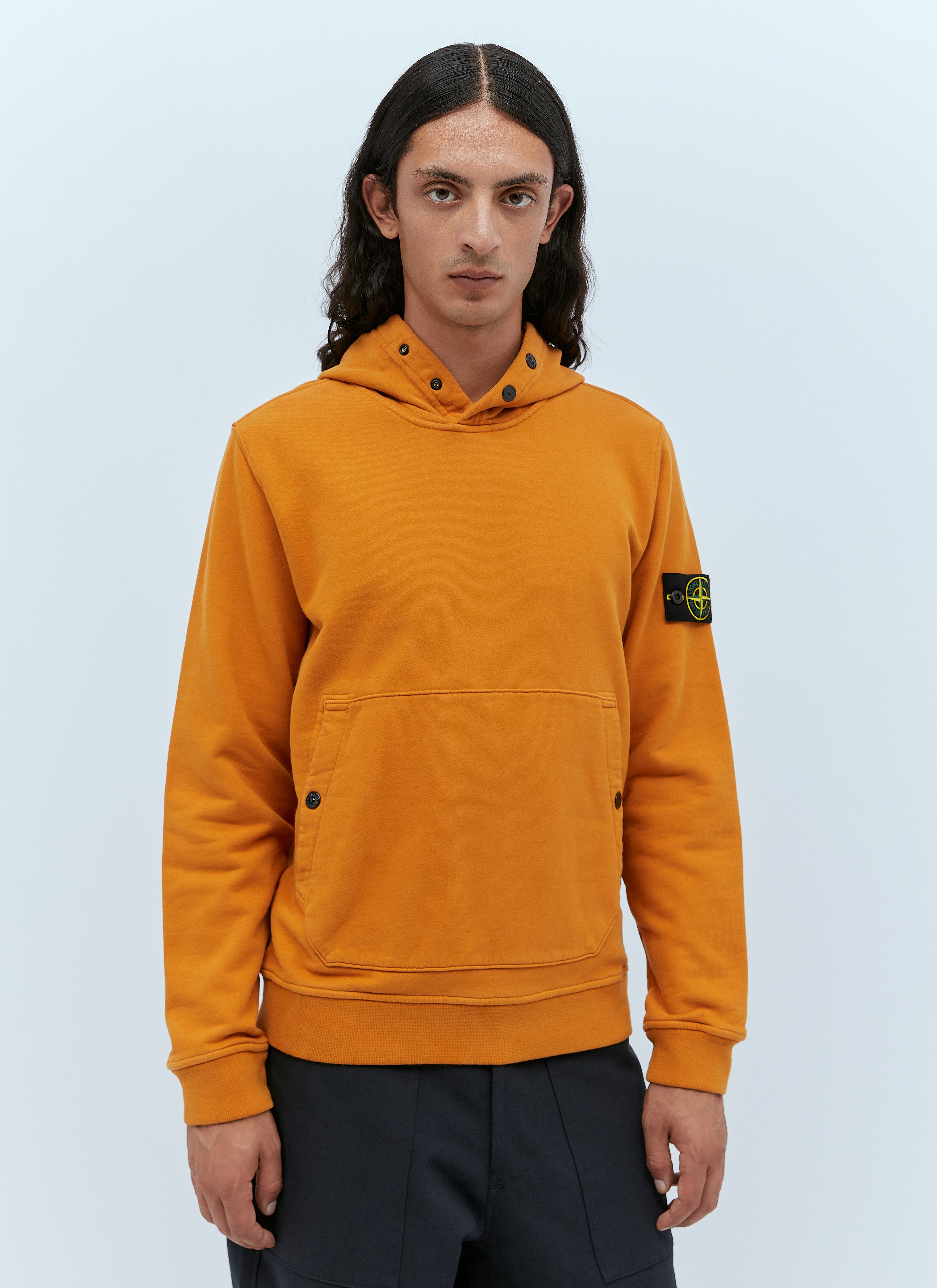 Stone island mustard on sale hoodie