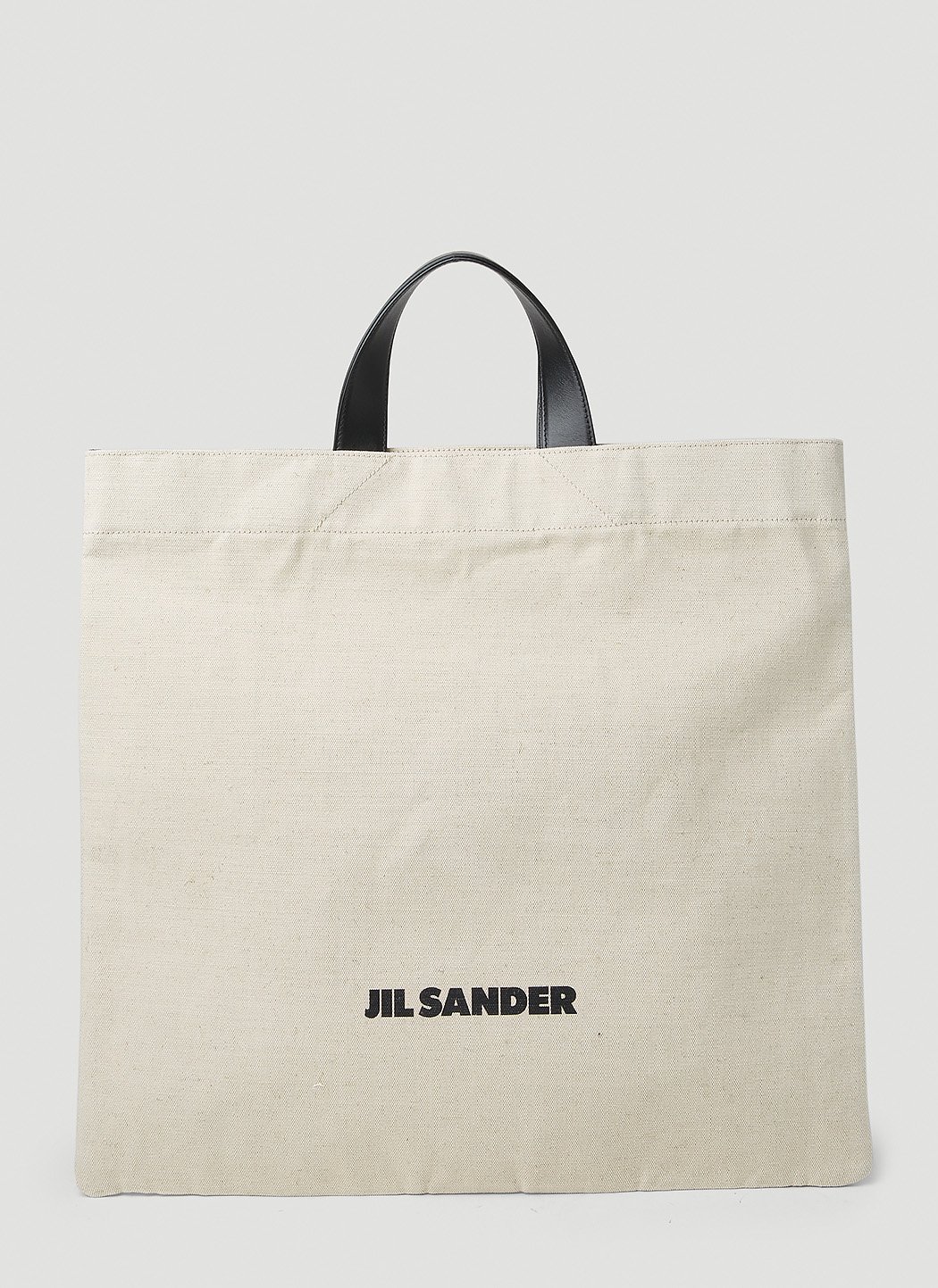 Jil Sander Square Logo Tote Bag in Natural | LN-CC