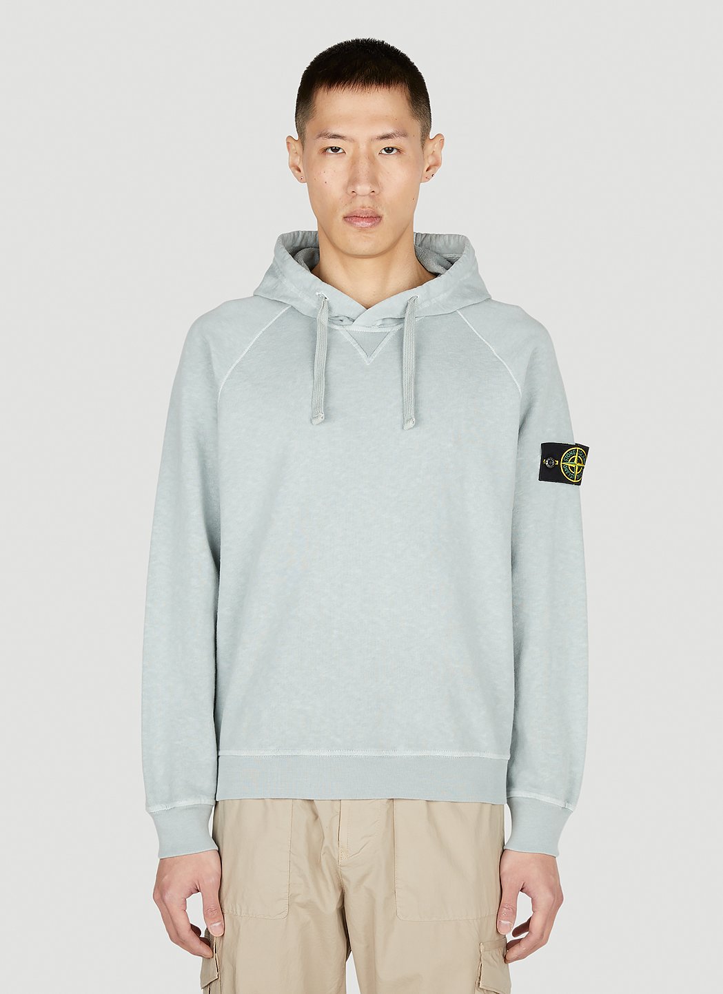 Light blue 2024 stone island sweatshirt