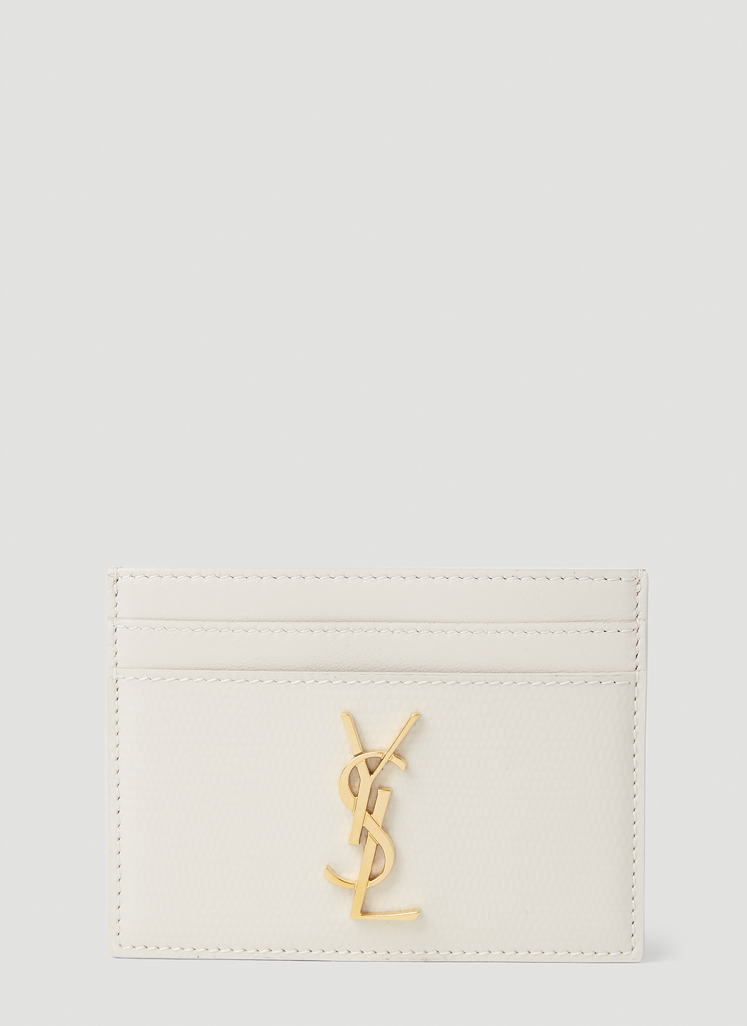 Ysl card holder cream hot sale