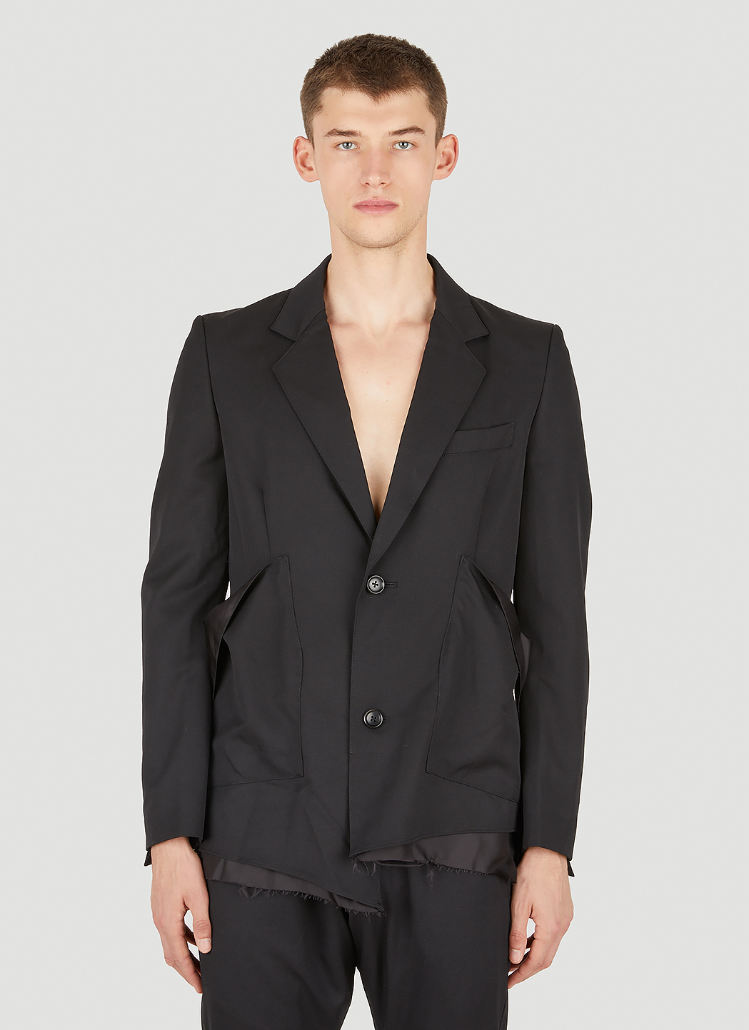 Sulvam Raw Hem Blazer | Smart Closet