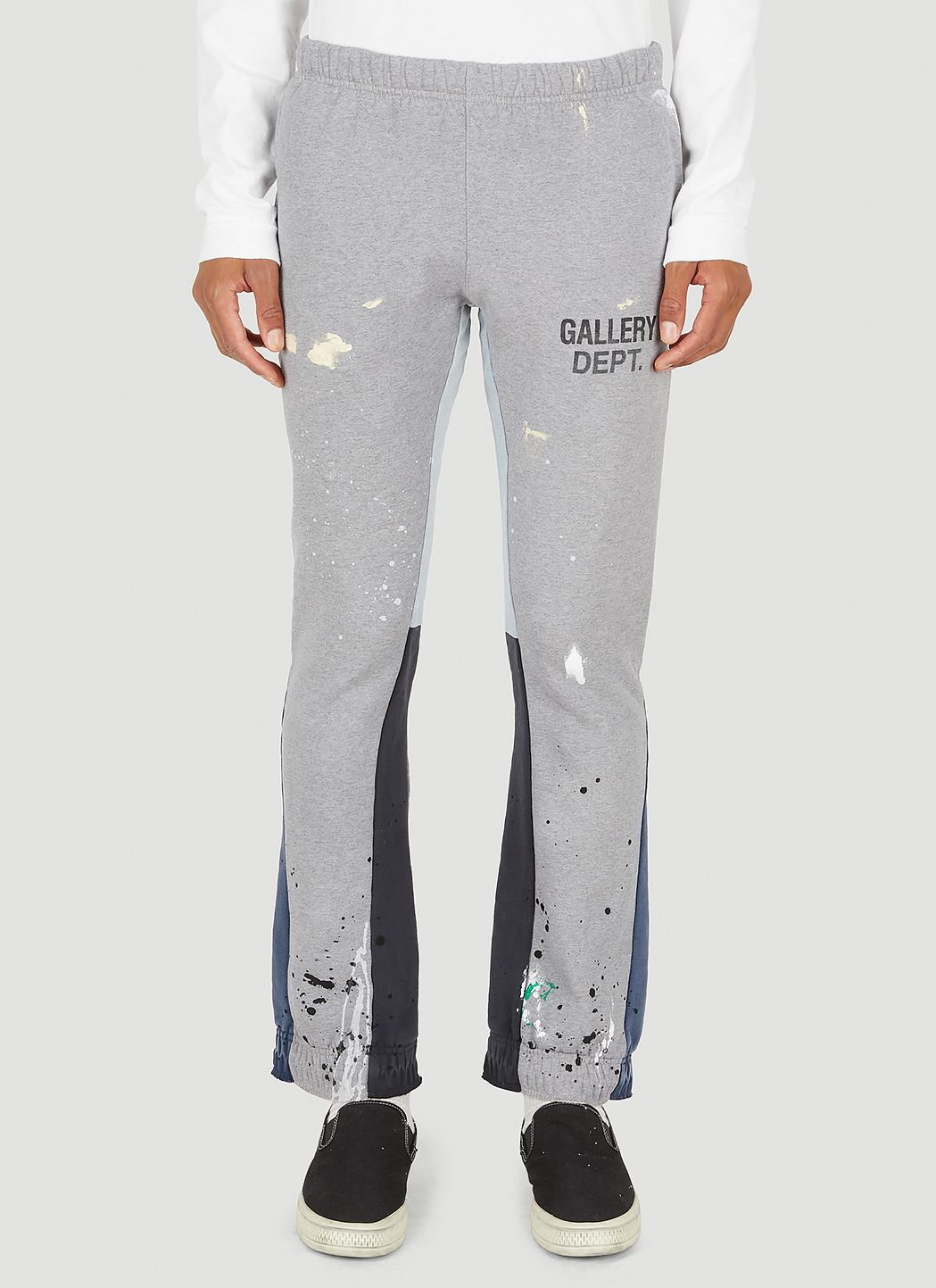 GALLERY DEPARTMENT Men's Paint-Splatter Logo Flare Sweatpants