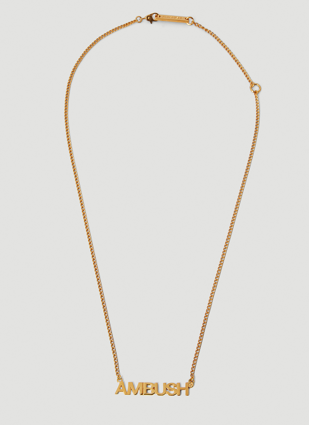 Ambush Logo Nameplate Necklace in Gold LN CC