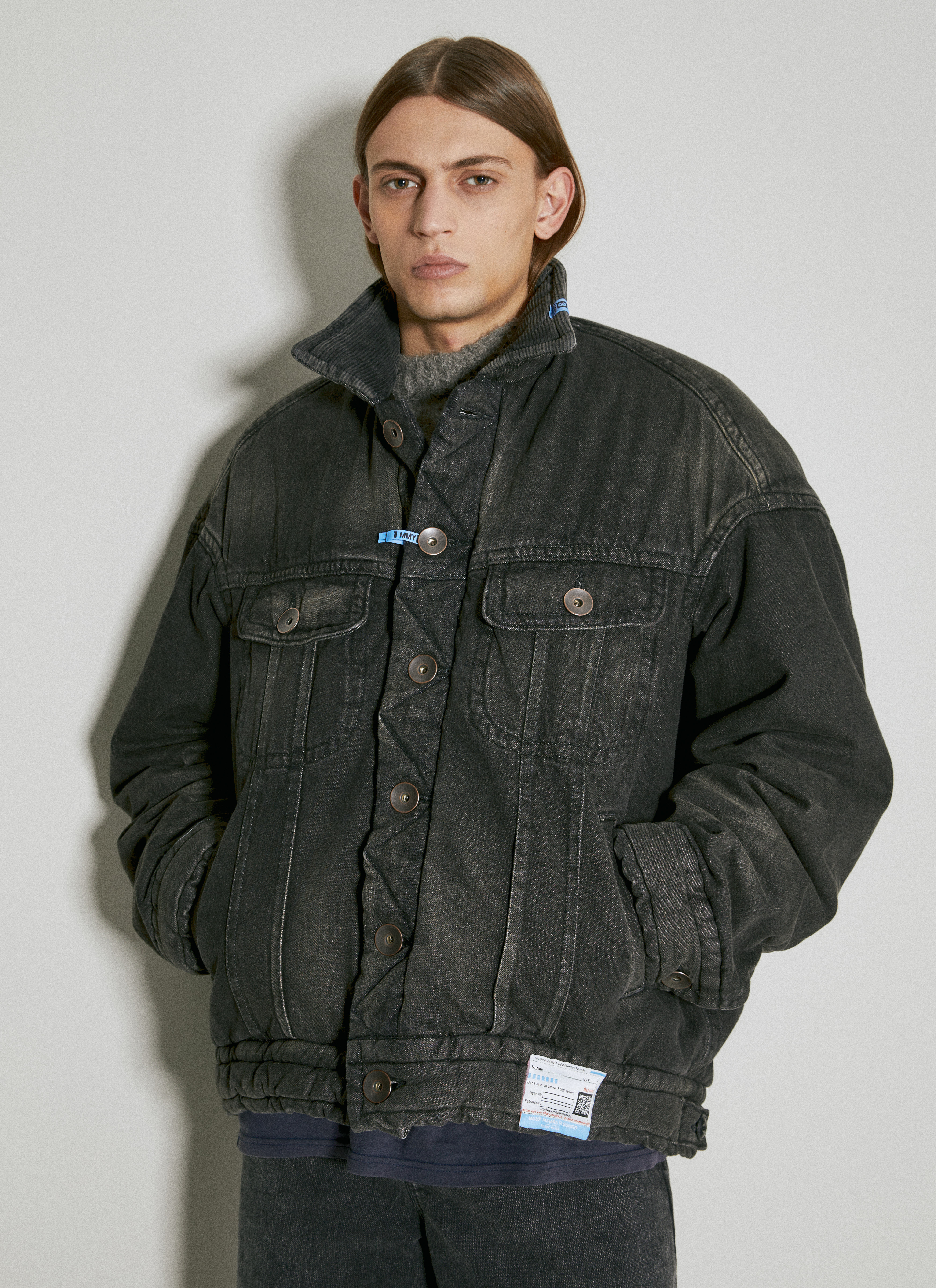 Maison Mihara Yasuhiro Men's Padded Denim Jacket in Black | LN-CC®