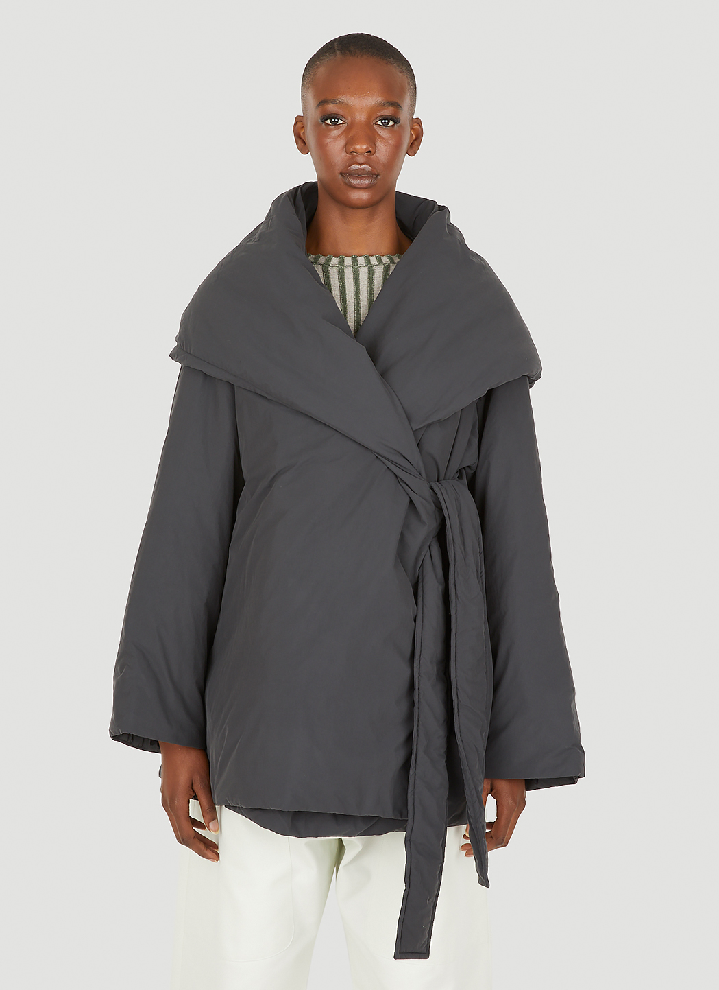 Studio Nicholson Padded Wrap Jacket in Black | LN-CC®