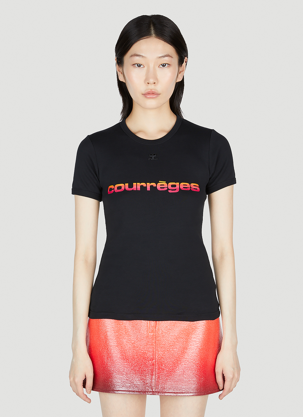 Courreges Gradient Sunset T-shirt in Red