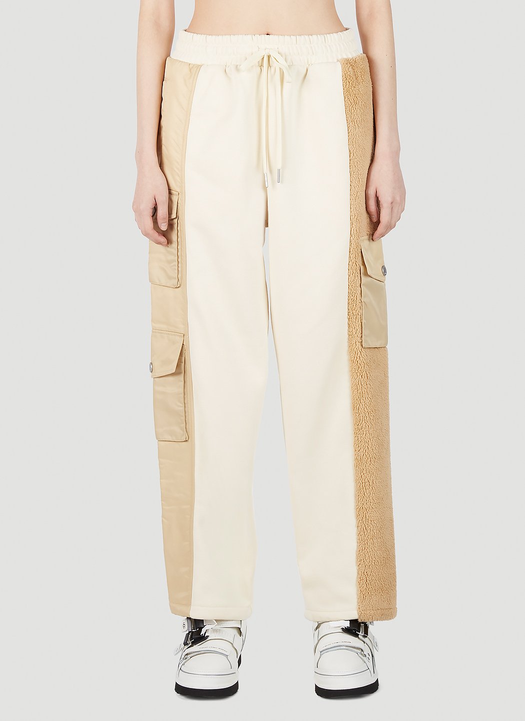 UGG x Feng Chen Wang Contrast Panel Track Pants in Cream | LN