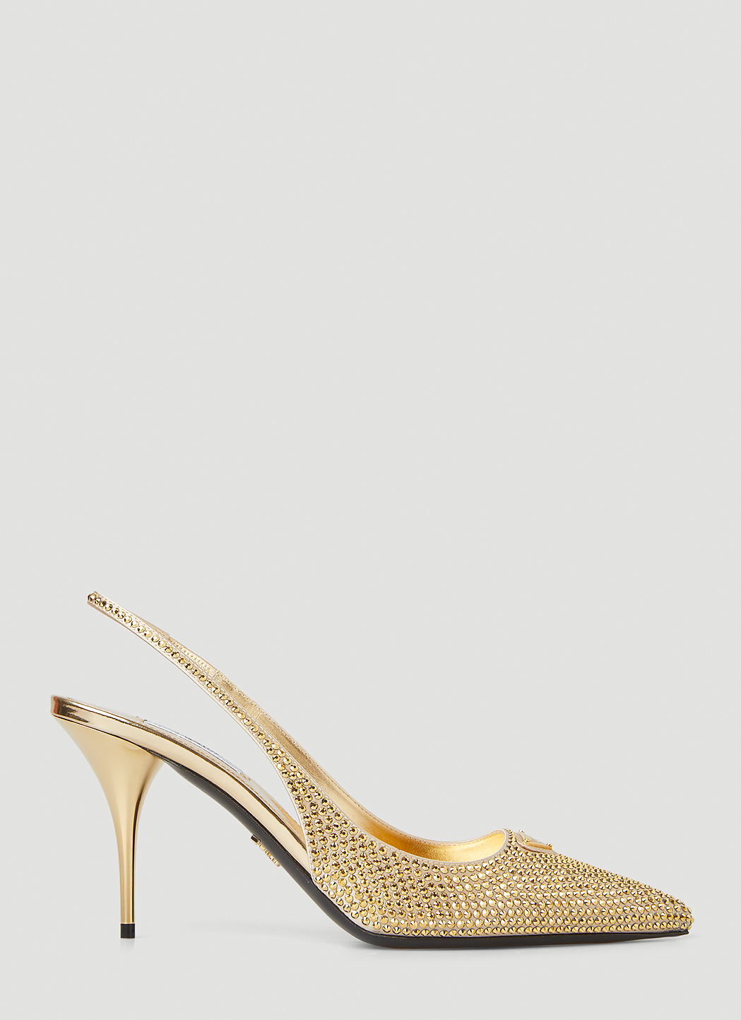 Gold store slingback heels