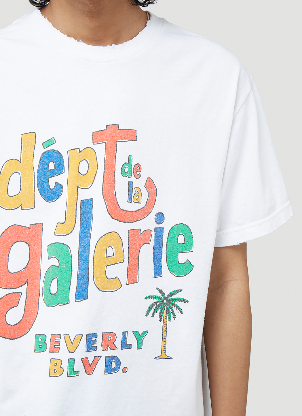 white gallery dept shirt