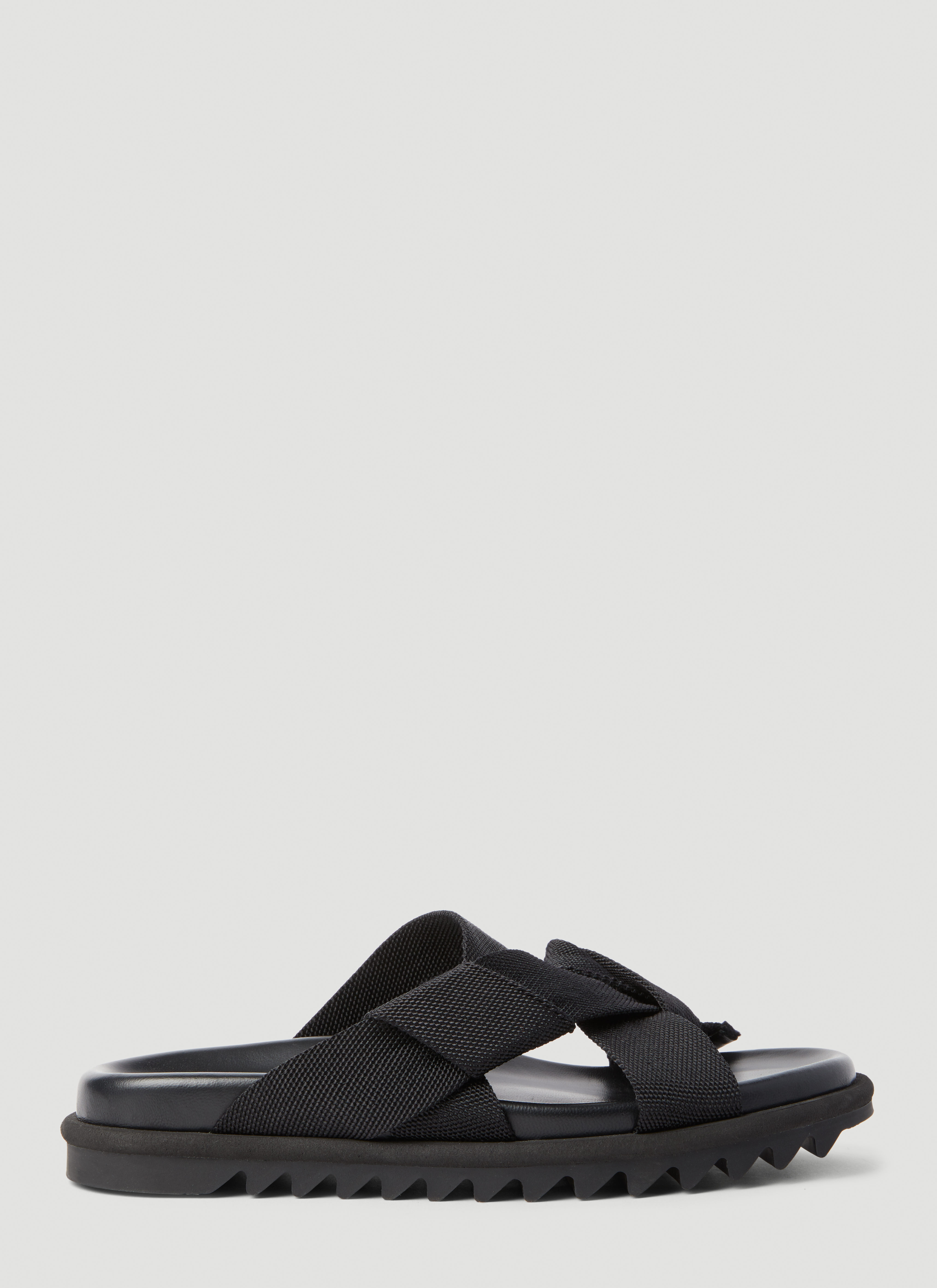 Dries Van Noten Knotted Slides in Black LN CC