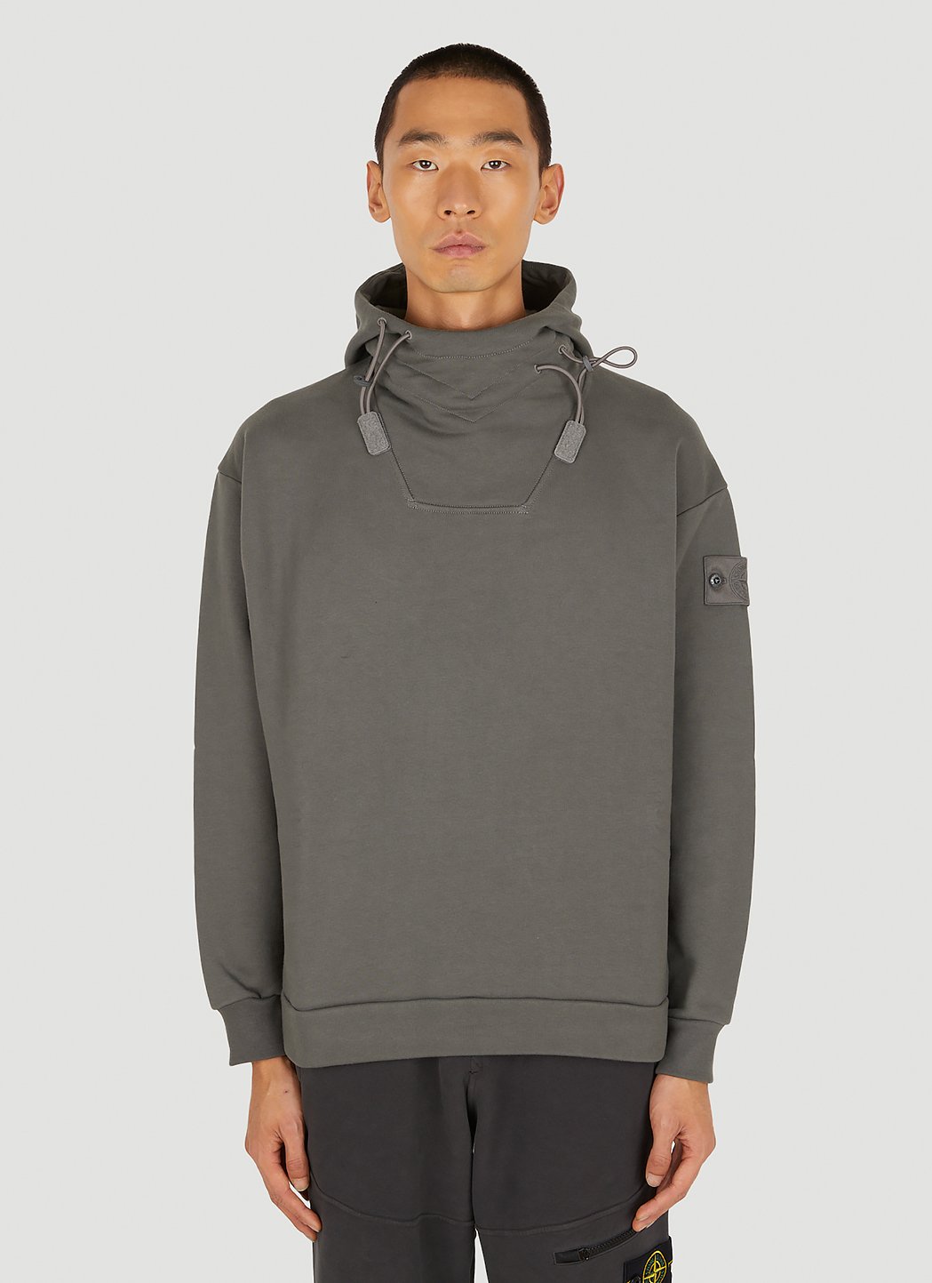 Stone island hotsell gray hoodie