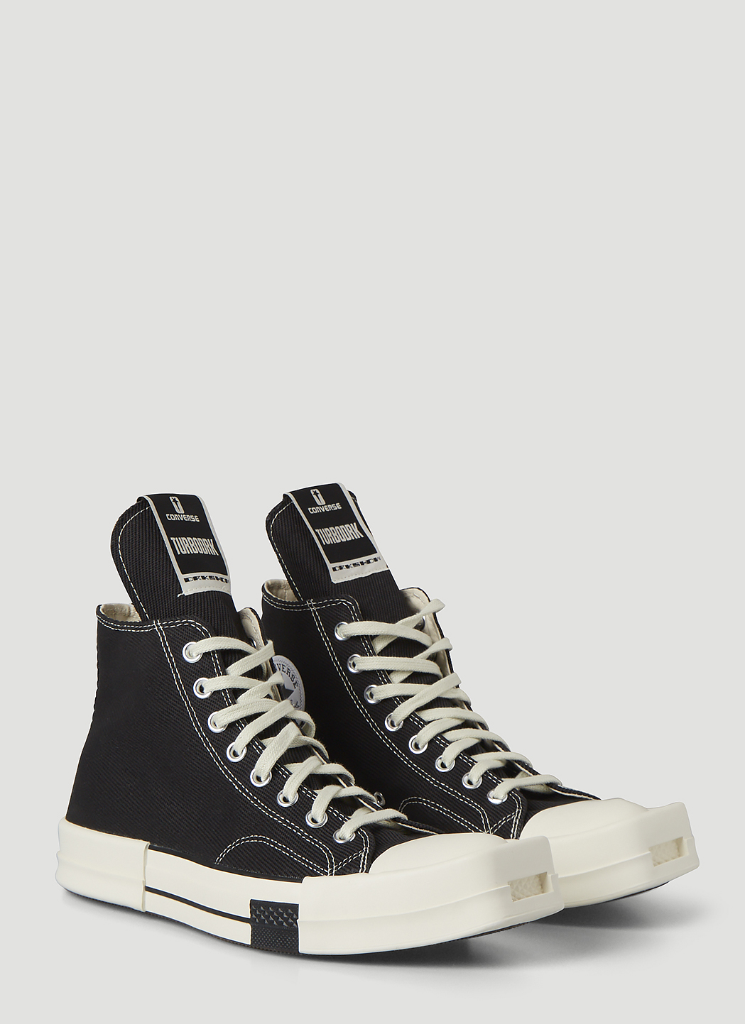 Rick Owens X Converse Unisex TURBODRK Chuck 70 Hi Sneakers in Black | LN-CC