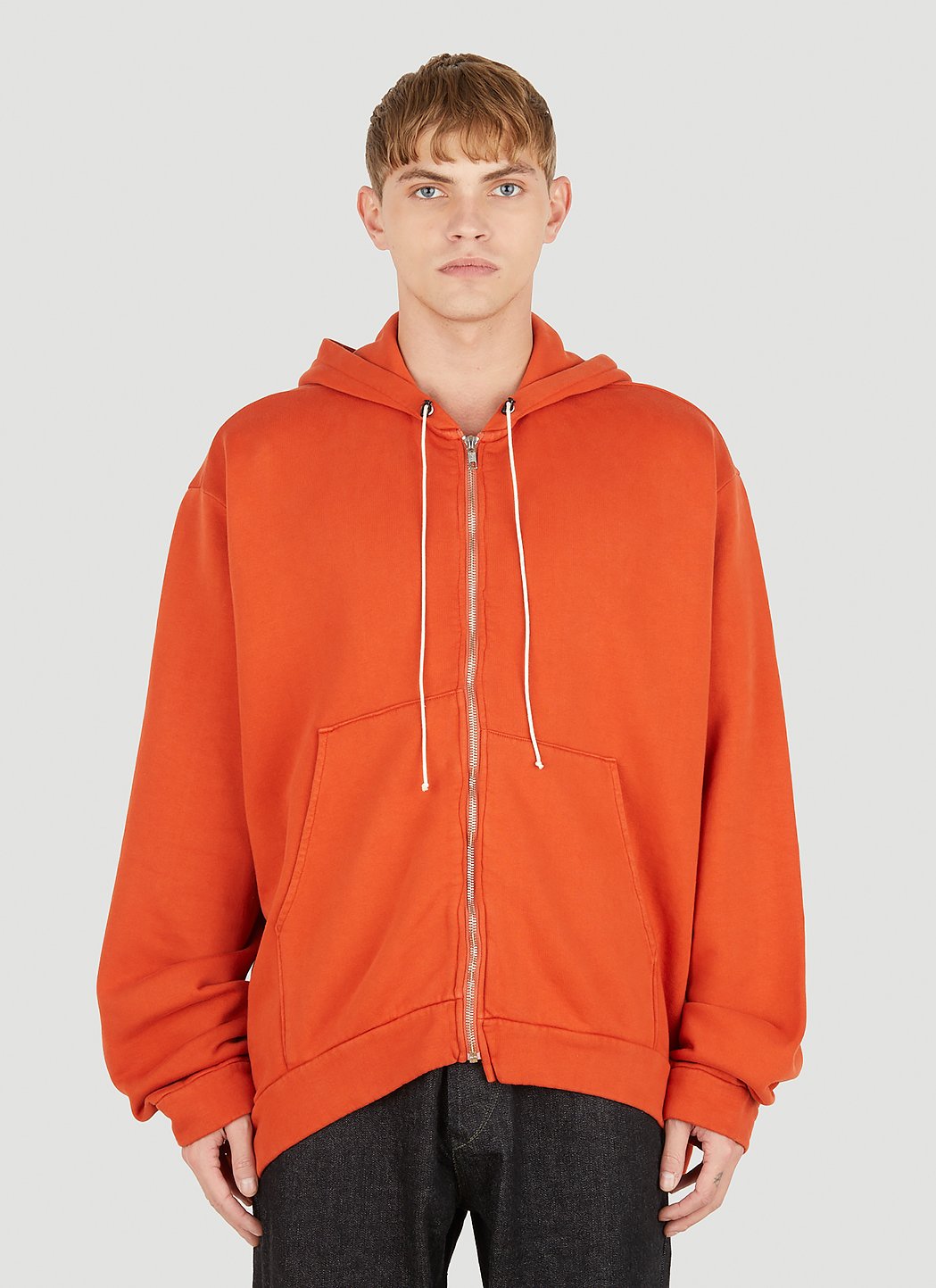 Camiel Fortgens Zip Hooded Sweatshirt in Orange | LN-CC